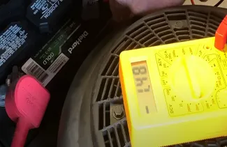 Connect with a multimeter.