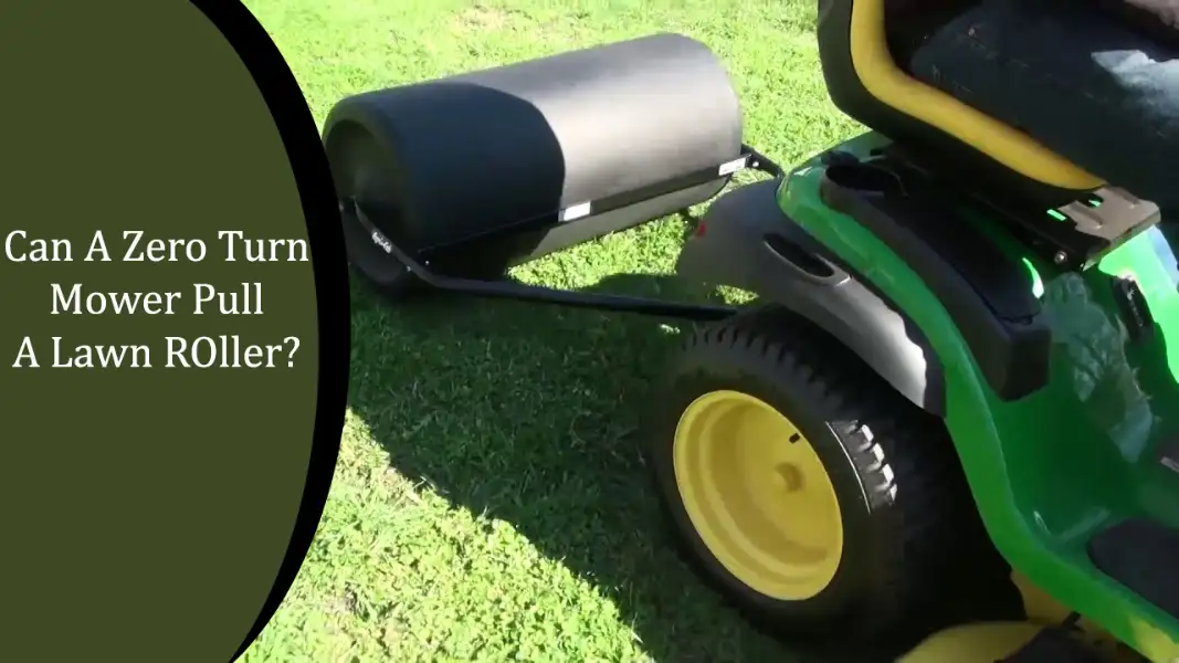 Image of Zero-turn lawn mower with roller