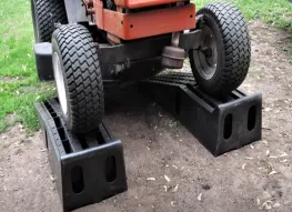 Mower on the Ramps