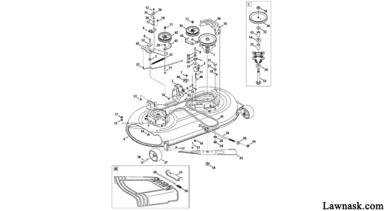 Craftsman 42 Inch Mower Deck Diagram and Locations