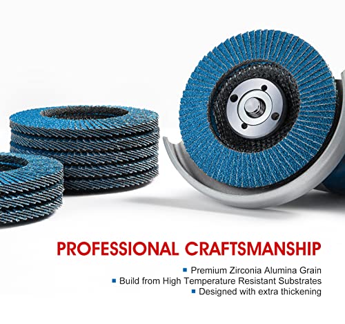 grit flap disc for sharpening mower blades