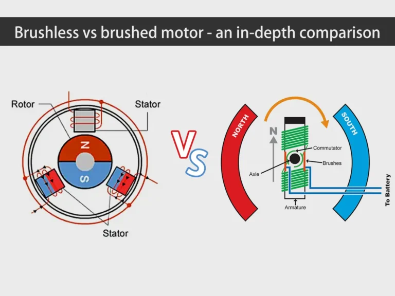 The brushless vs. brushed motor comparison diagram