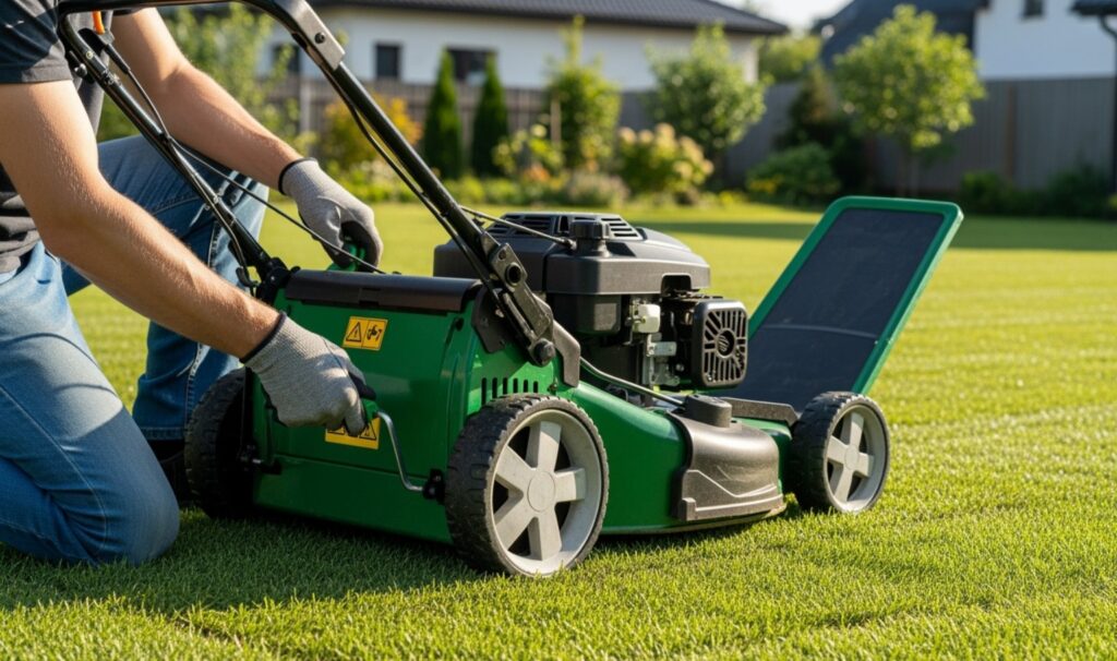 when to mow new grass
